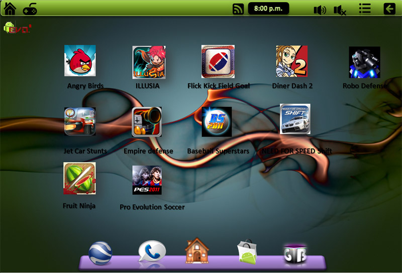 EVO-2-interface-console-android