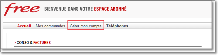 gérer mon compte