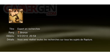 Bioshock 2 trophees bronze 20
