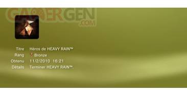 Heavy Rain trophees visible Bronze 2