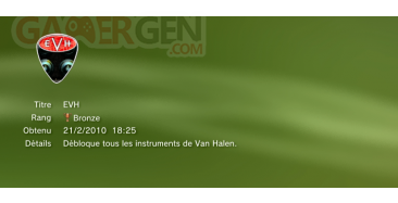 Guitar Hero Van Halen Trophees bronze 10