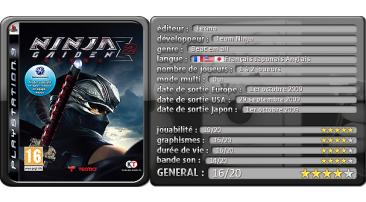 Ninja gaiden Sigma II 2 Test tableau