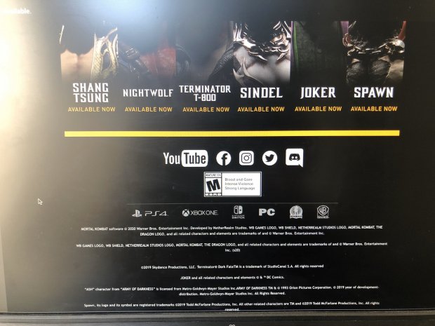 Mortal Kombat 11 Ash Evil Dead publicit&eacute;