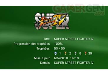 Super Street Fighter IV trophee liste 1