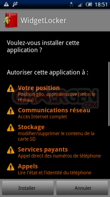 Widget locker