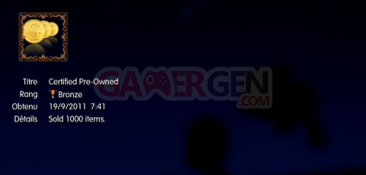 Agarest Generation of War Zero Troph&eacute;es BRONZE 17