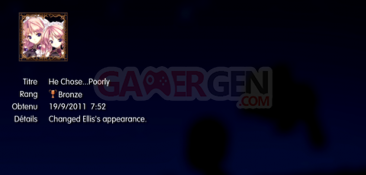 Agarest Generation of War Zero Trophées MASQUES 05