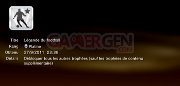 FIFA 12 - Trophées - PLATINE 01