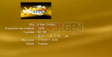 X-MEN DESTINY - Trophées - LISTE    1