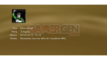 WRC FIA WORLD RALLY Championshipl ps3 Trophees ARGENT 05