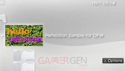 Reflection homebrew sign&eacute; fonctionne sur firmware officiel 001