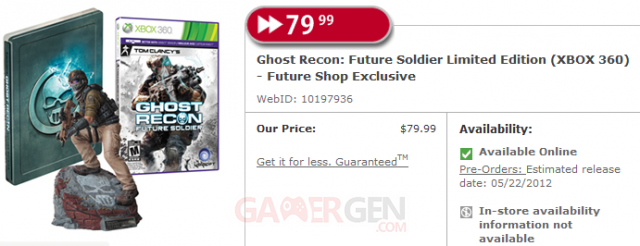 ghost recon future soldier bundle future shop canada