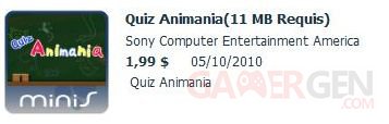 quizz animania minis