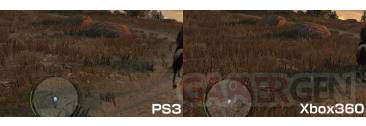 Red dead redemption comparaison PS3 Xbox 360 (2)