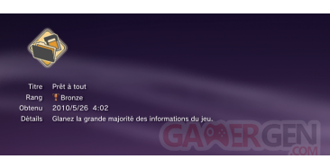 Alpha Protocol Trophees BRONZE 10