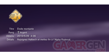 Alpha Protocol Trophees masques caches ARGENT 1
