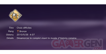 Alpha Protocol Trophees masques caches BRONZE 6