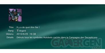 Transformers la guerre pour cybertron trophees argent 10