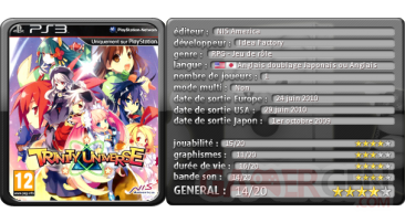 Trinity Universe Test review PlayStation 3 Ps3 tableau