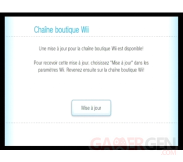 mise &agrave; jour cha&icirc;ne boutique