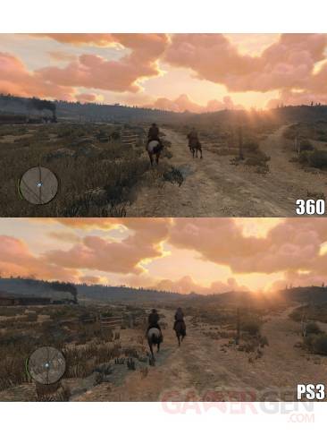 Red dead redemption comparaison PS3 Xbox 360 (5)