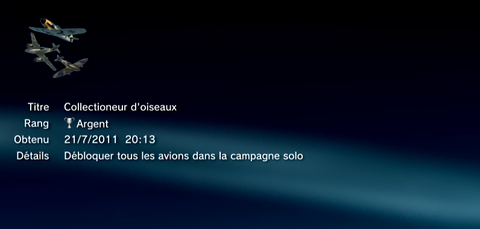 air conflicts - trophees ARGENT -  8