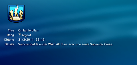 All W Stars - Trophees - ARGENT -  7