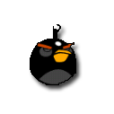Angry bird black-bird