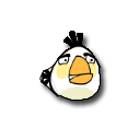 Angry bird white-bird