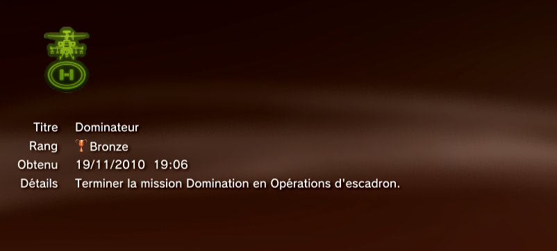 APACHE AIR ASSAULT trophees PS3 BRONZE     14