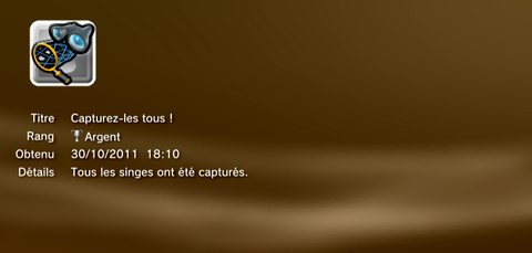APE ESCAPE - trophées - ARGENT 4