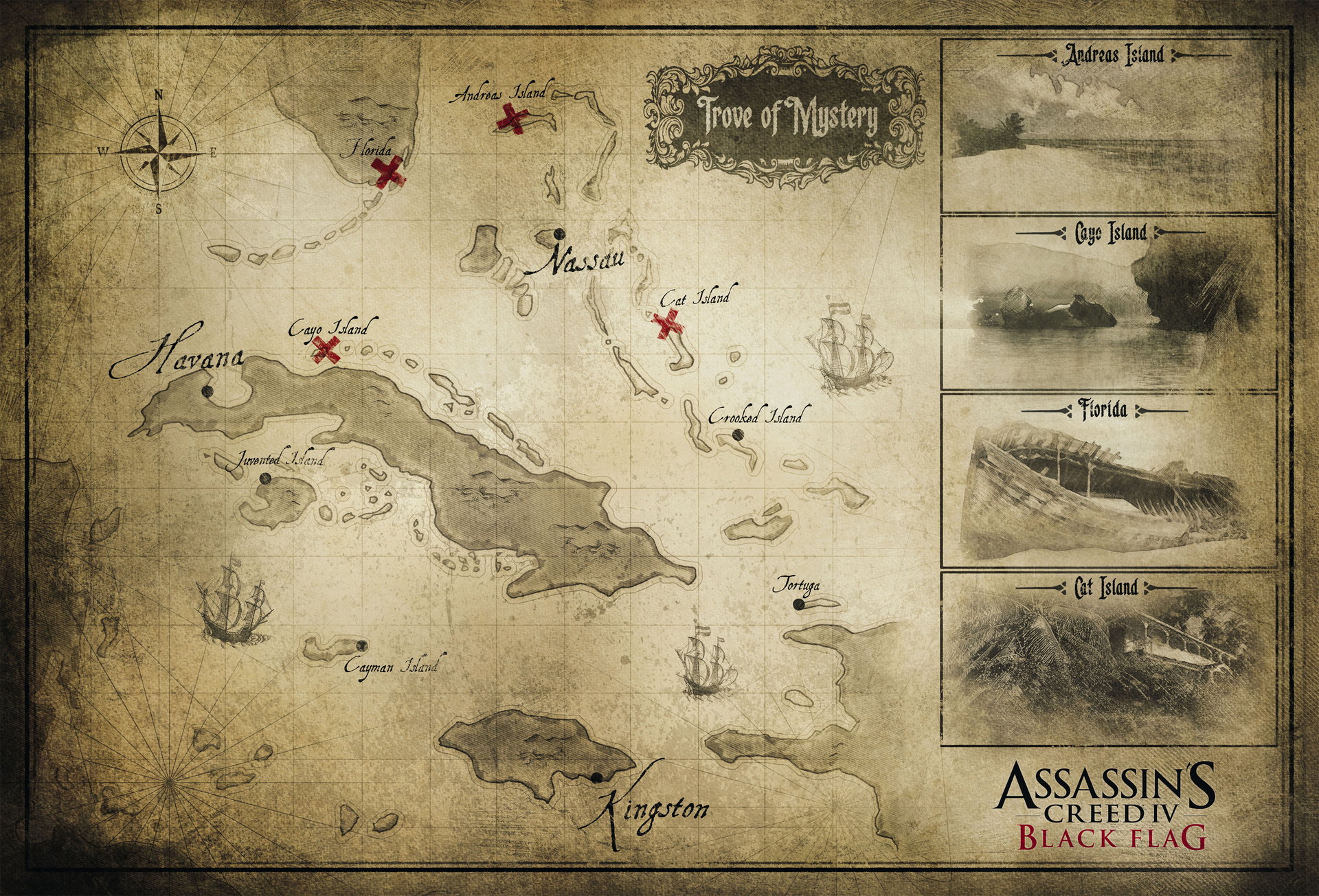 Assassin s creed IV black flag carte