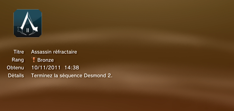 Assassin's creed revelations - Trophées - BRONZE 07