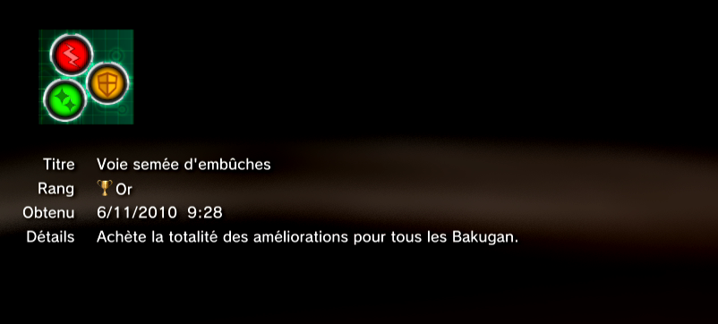 Bakugan les protecteurs de la terre trophees OR   2