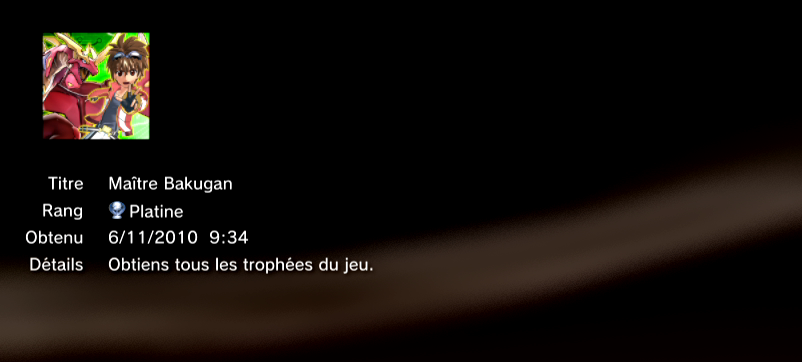 Bakugan les protecteurs de la terre trophees PLATINE  1
