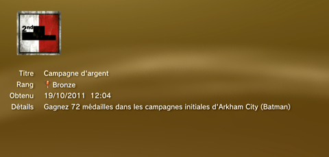 Batman Arkham City trophées BRONZE - 26