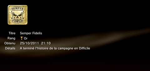 Battlefield 3 - Trophées - OR 1