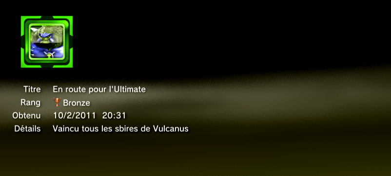 Ben 10 Ultimate Alien Cosmic Destruction Trophées BRONZE 1