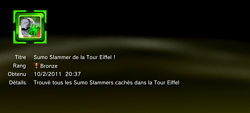 Ben 10 Ultimate Alien Cosmic Destruction Trophées BRONZE 25