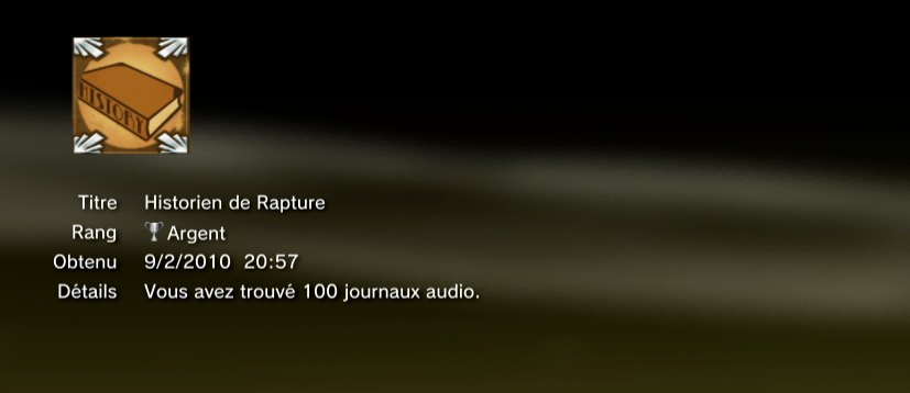 Bioshock 2 trophees argent 6
