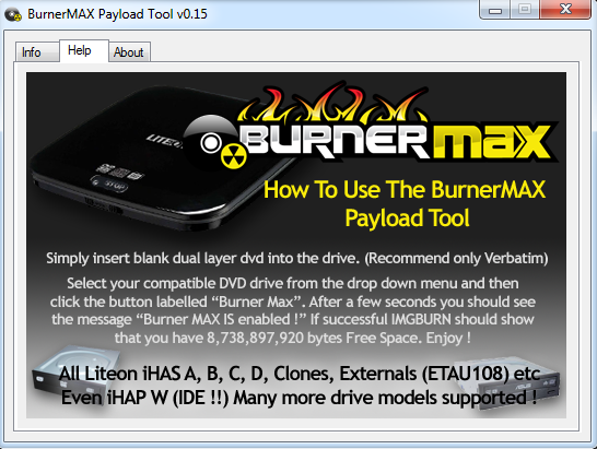 BurnerMAX capture image comment utiliser
