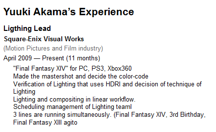 CV FFXIV