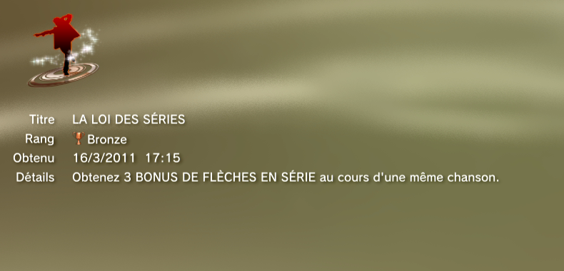 Danc Dance revolution New Moves - trophees - BRONZE -  21