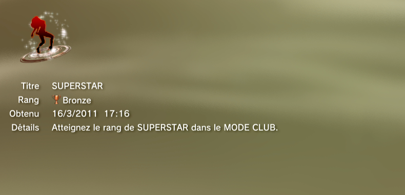 Danc Dance revolution New Moves - trophees - BRONZE -  34