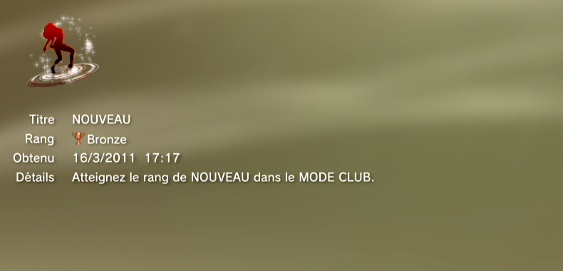 Danc Dance revolution New Moves - trophees - BRONZE -  37