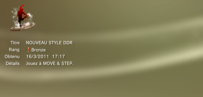 Danc Dance revolution New Moves - trophees - BRONZE -  41