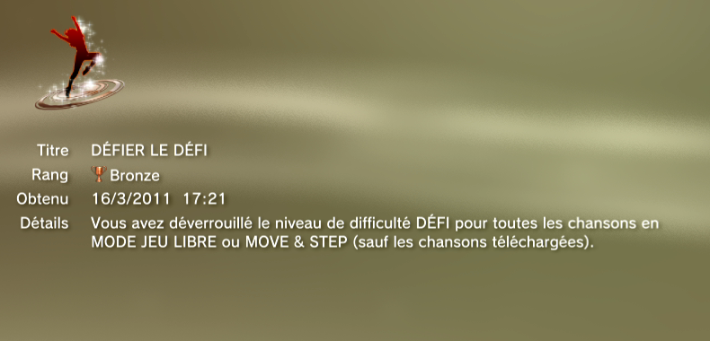 Danc Dance revolution New Moves - trophees - MASQUES -  3
