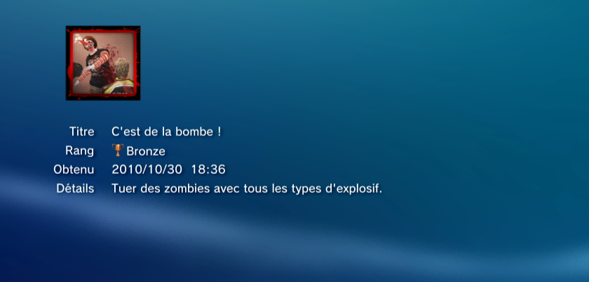 Dead Rising trophees BRONZE PS3 PS3GEN 34