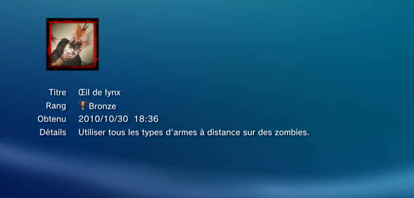 Dead Rising trophees BRONZE PS3 PS3GEN 35