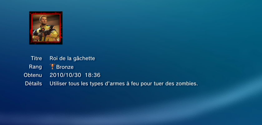 Dead Rising trophees BRONZE PS3 PS3GEN 37
